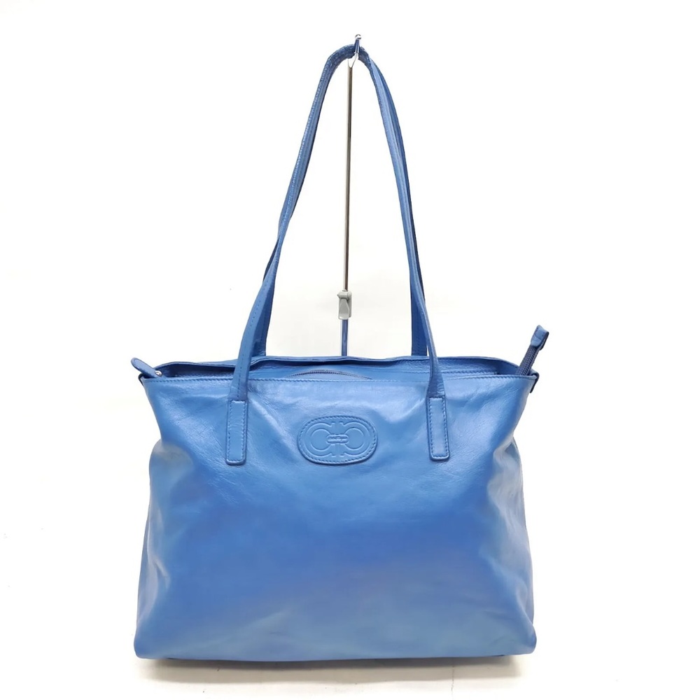Ferragamo Tote Bag  Blue Leather